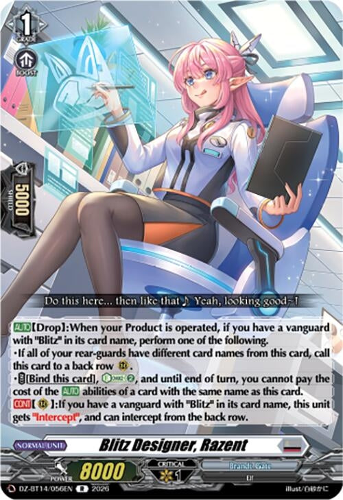 Image for Blitz Designer, Razent (DZ-BT14/056EN) - Cardfight Vanguard
