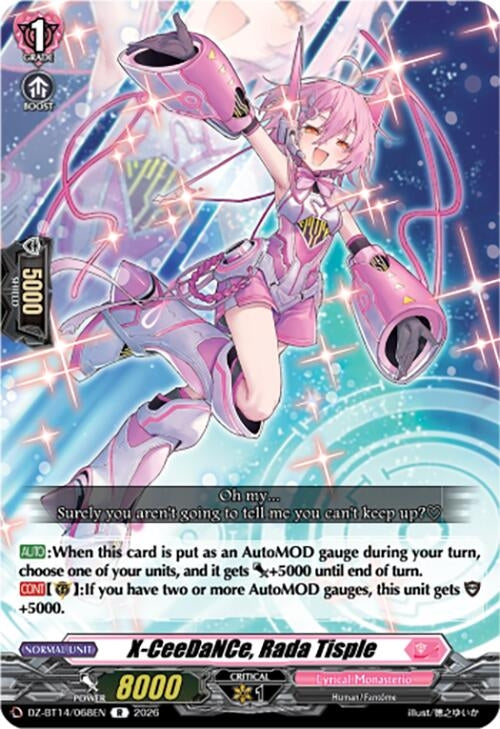 Image for X-CeeDaNCe, Rada Tisple (DZ-BT14/068EN) - Cardfight Vanguard