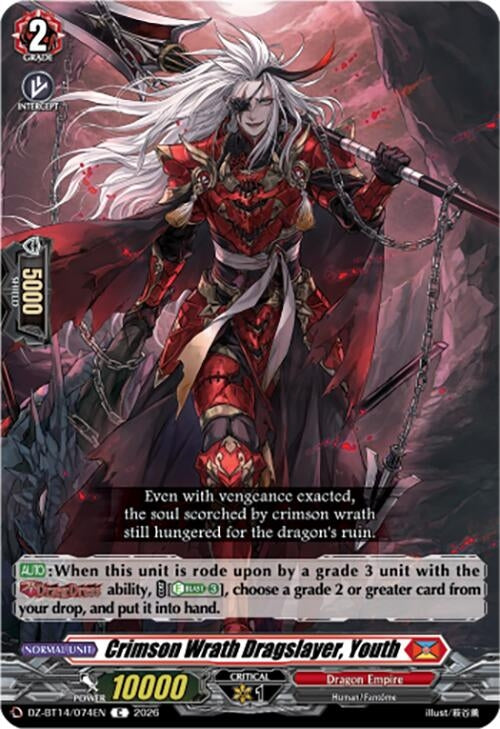 Image for Crimson Wrath Dragslayer, Youth (DZ-BT14/074EN) - Cardfight Vanguard