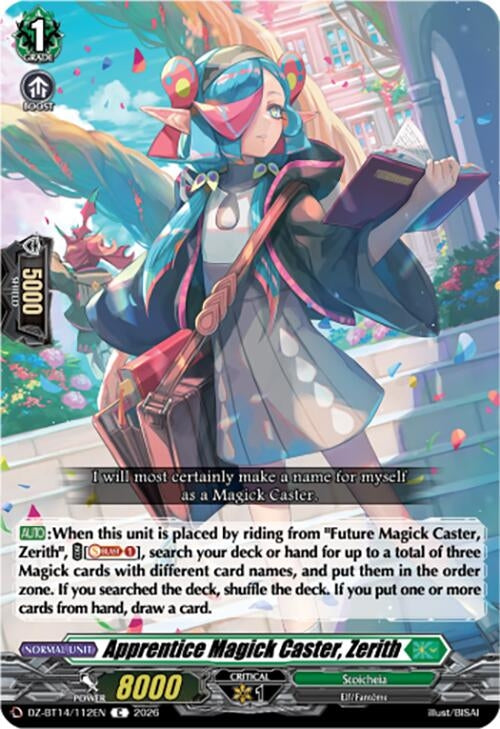 Image for Apprentice Magick Caster, Zerith (DZ-BT14/112EN) - Cardfight Vanguard
