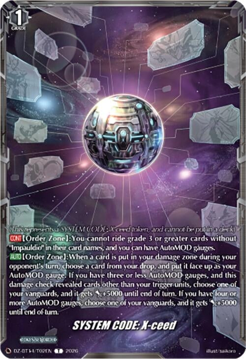 Image for SYSTEM CODE: X-ceed (DZ-BT14/T02EN) - Cardfight Vanguard