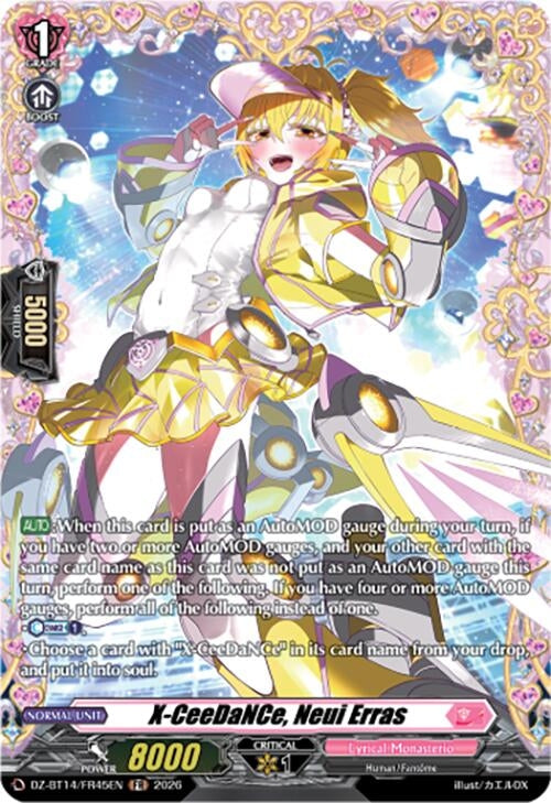 Image for X-CeeDaNCe, Neui Erras (FR) (DZ-BT14/FR45EN) - Cardfight Vanguard
