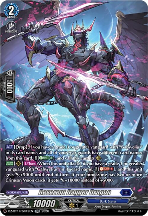 Image for Reverent Dagger Dragon (SR) (DZ-BT14/SR12EN) - Cardfight Vanguard