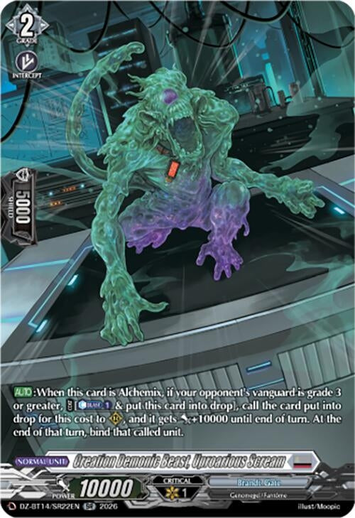 Image for Creation Demonic Beast, Uproarious Scream (SR) (DZ-BT14/SR22EN) - Cardfight Vanguard