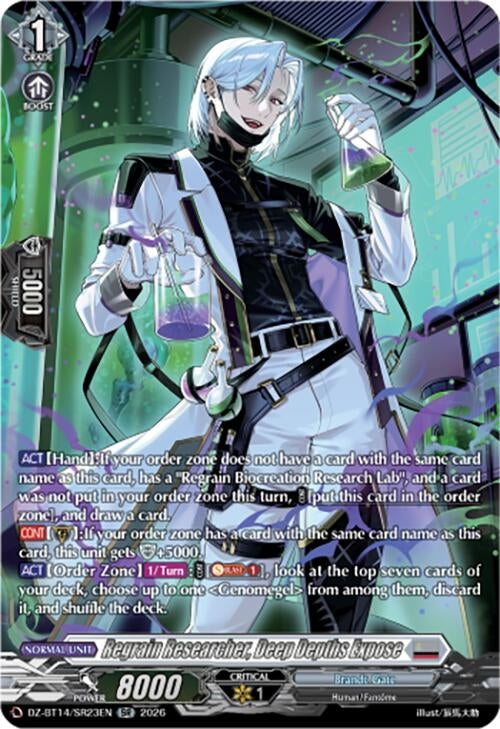 Image for Regrain Researcher, Deep Depths Expose (SR) (DZ-BT14/SR23EN) - Cardfight Vanguard