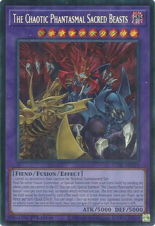 The Chaotic Phantasmal Sacred Beasts (Secret Rare) (CORI-EN029)