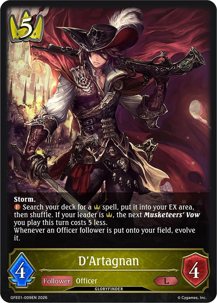 Image for D'Artagnan (GFE01-009EN) (GFE) - Shadowverse: Evolve