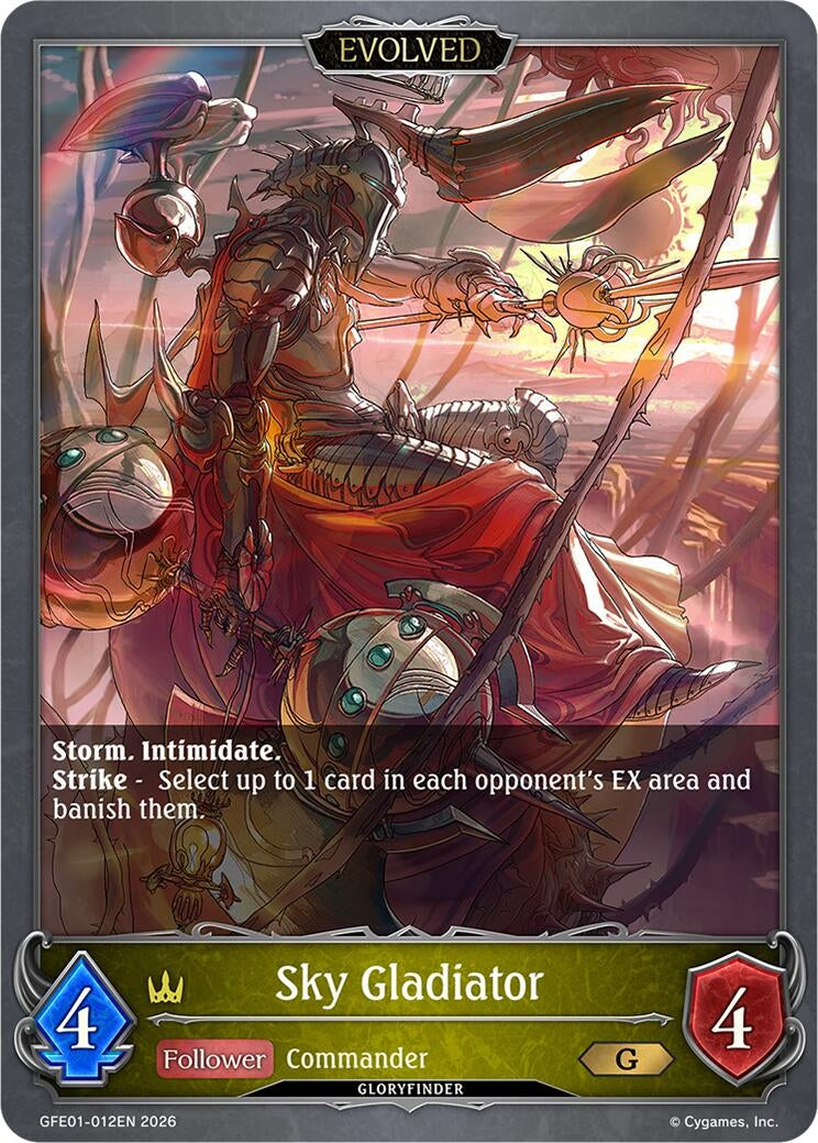 Image for Sky Gladiator (Evolved) (GFE01-012EN) (GFE) - Shadowverse: Evolve