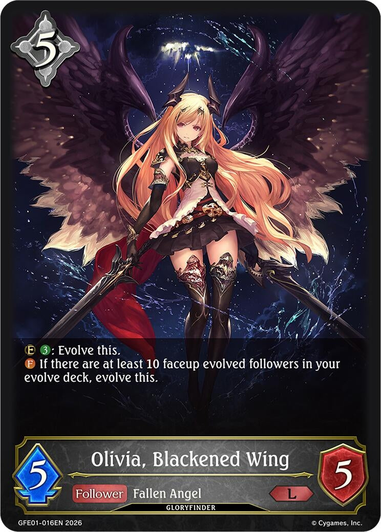 Image for Olivia, Blackened Wing (GFE01-016EN) (GFE) - Shadowverse: Evolve