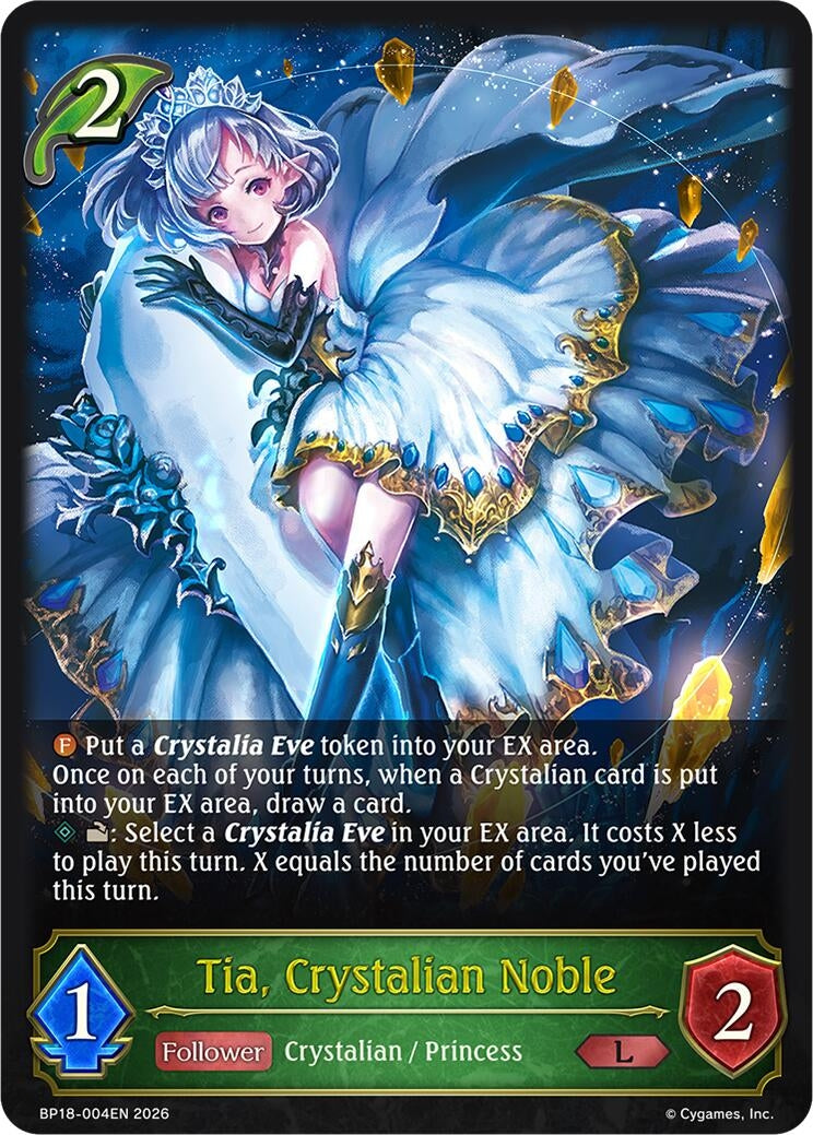 Image for Tia, Crystalian Noble (BP18-004EN) (BP18) - Shadowverse: Evolve