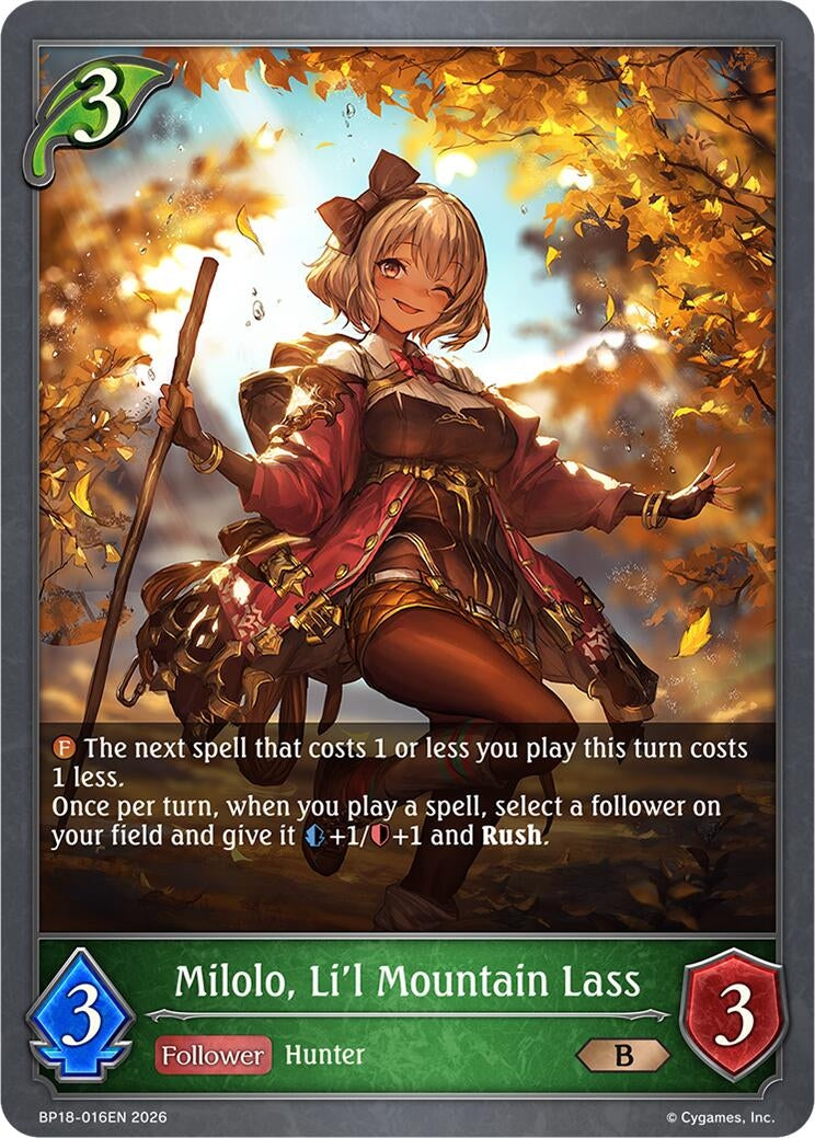 Image for Milolo, Li'l Mountain Lass (BP18-016EN) (BP18) - Shadowverse: Evolve