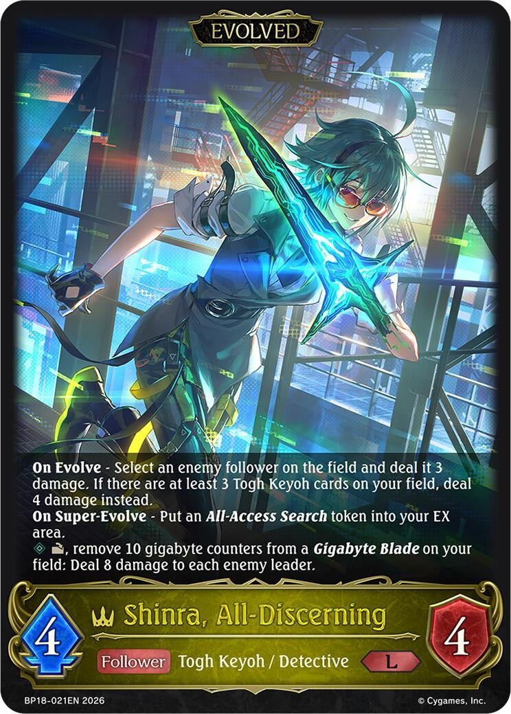 Image for Shinra, All-Discerning (Evolved) (BP18-021EN) (BP18) - Shadowverse: Evolve