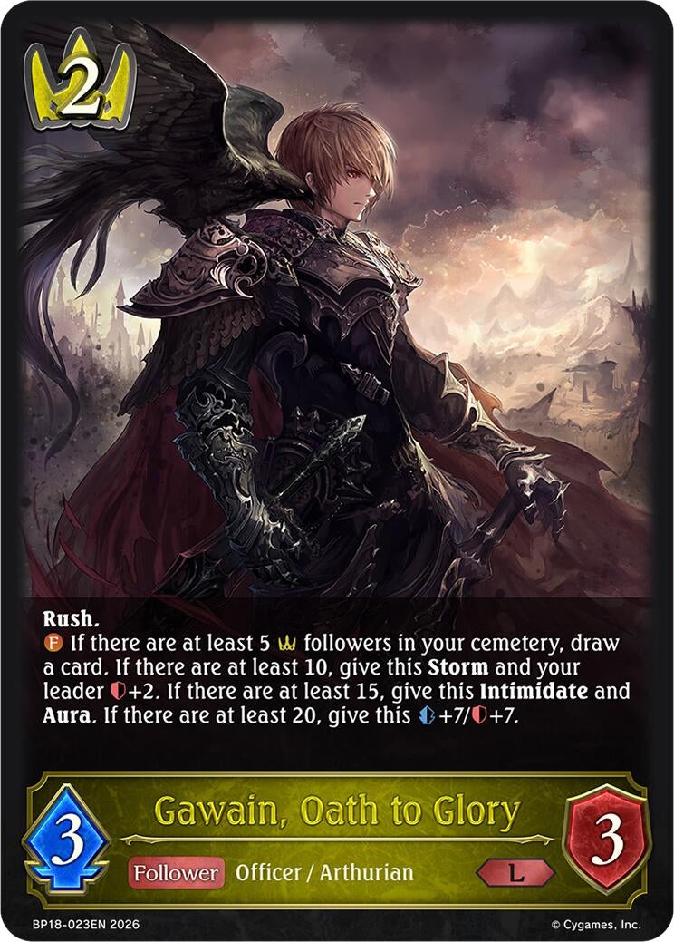 Image for Gawain, Oath to Glory (BP18-023EN) (BP18) - Shadowverse: Evolve