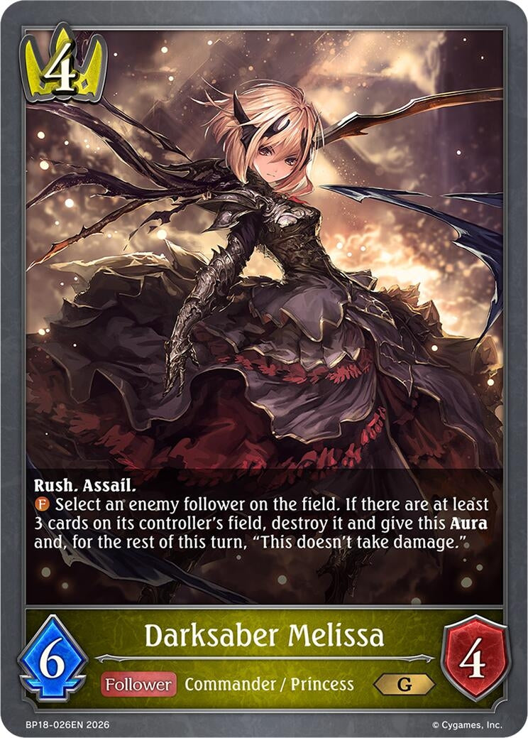Image for Darksaber Melissa (BP18-026EN) (BP18) - Shadowverse: Evolve