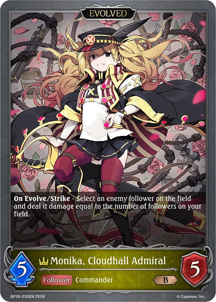 Image for Monika, Cloudhall Admiral (Evolved) (BP18-035EN) (BP18) - Shadowverse: Evolve