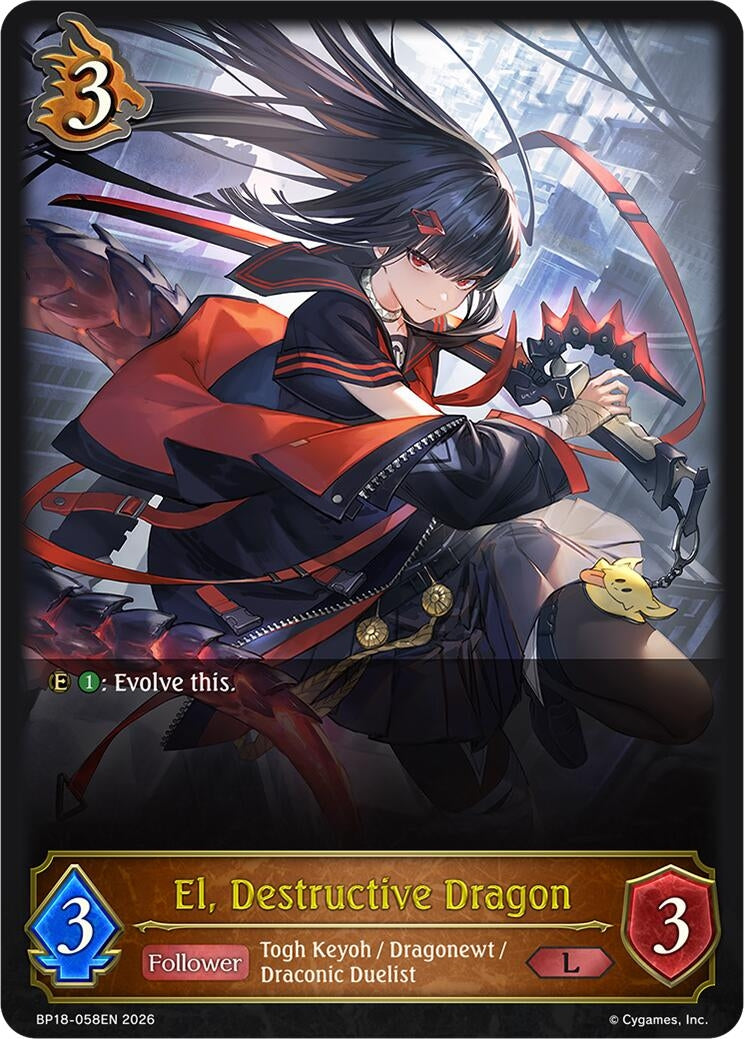 Image for El, Destructive Dragon (BP18-058EN) (BP18) - Shadowverse: Evolve