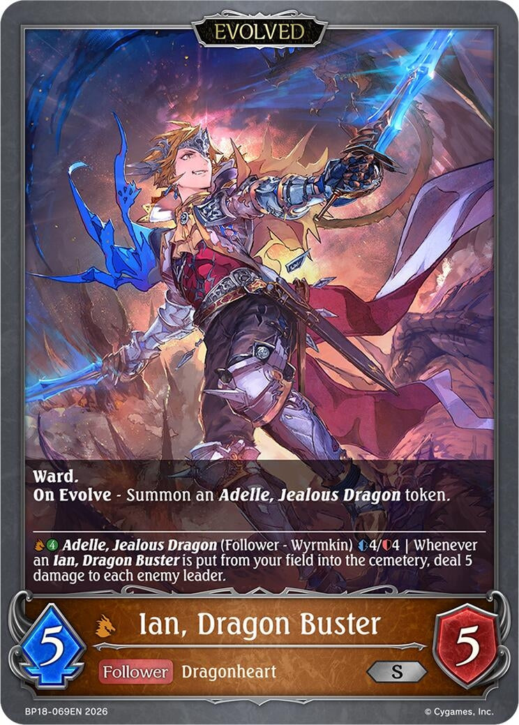 Image for Ian, Dragon Buster (Evolved) (BP18-069EN) (BP18) - Shadowverse: Evolve