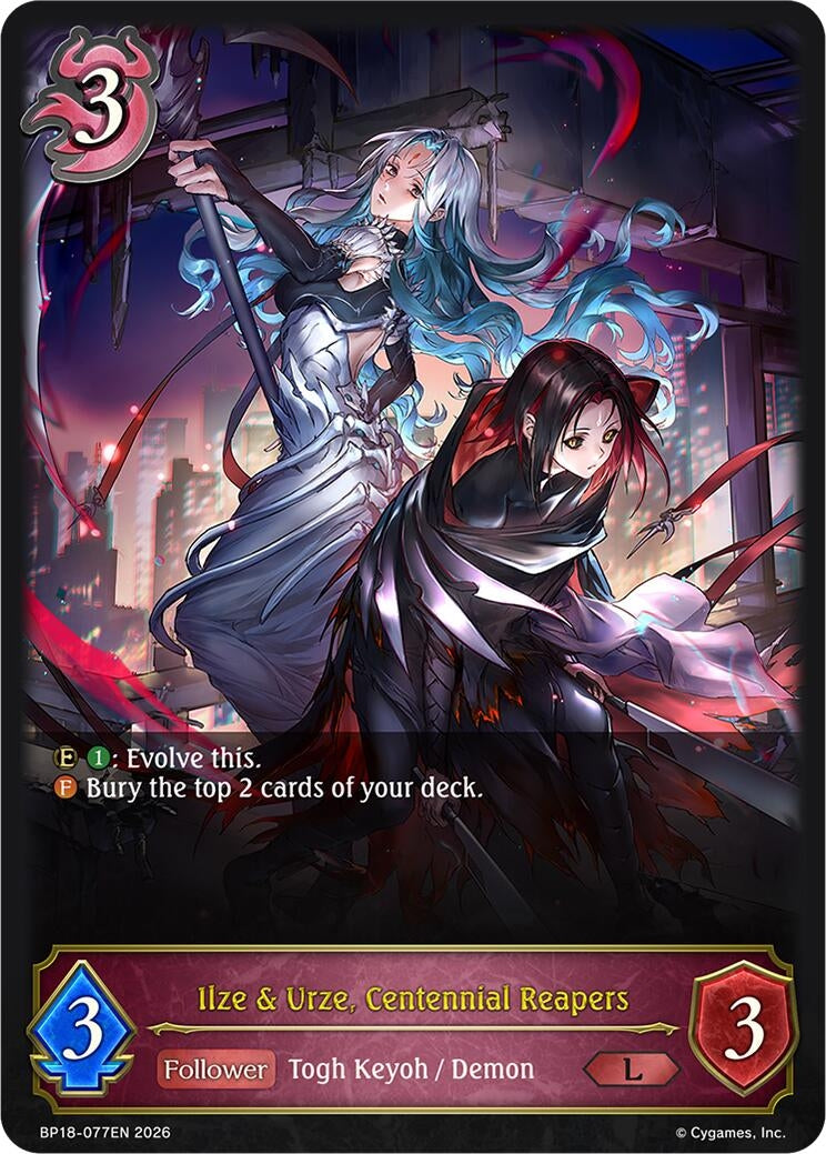 Image for Ilze & Urze, Centennial Reapers (BP18-077EN) (BP18) - Shadowverse: Evolve