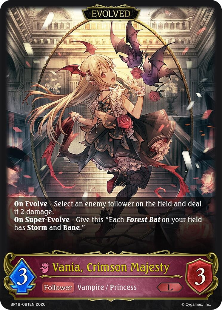 Image for Vania, Crimson Majesty (Evolved) (BP18-081EN) (BP18) - Shadowverse: Evolve