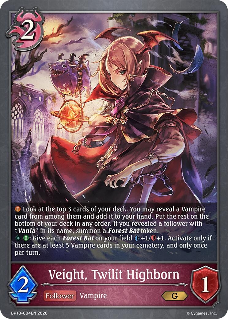 Image for Veight, Twilit Highborn (BP18-084EN) (BP18) - Shadowverse: Evolve