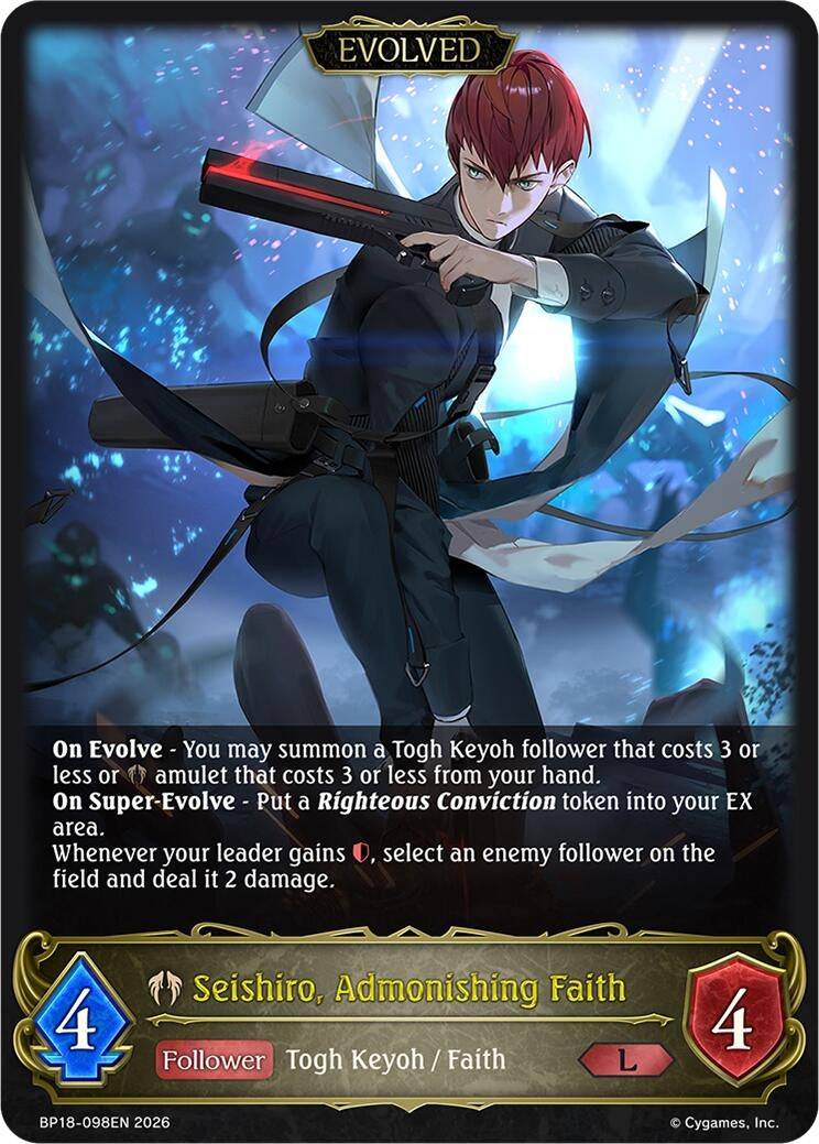 Image for Seishiro, Admonishing Faith (Evolved) (BP18-098EN) (BP18) - Shadowverse: Evolve