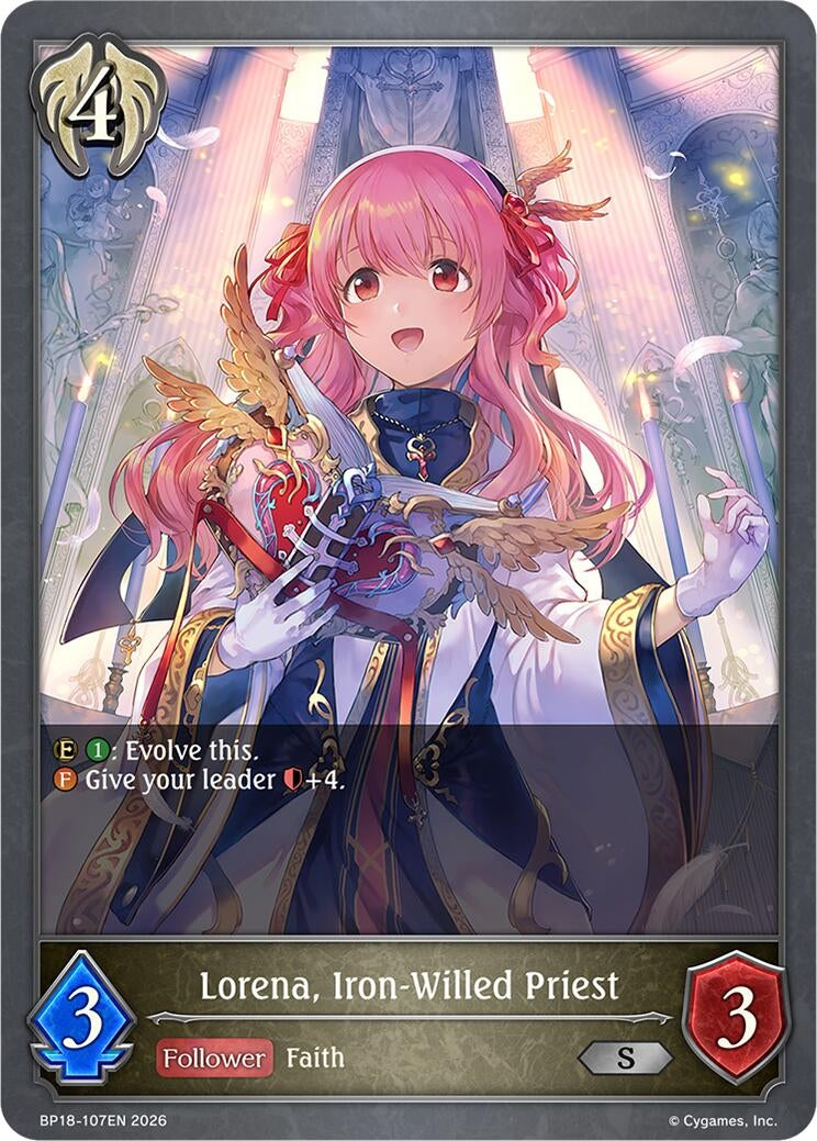 Image for Lorena, Iron-Willed Priest (BP18-107EN) (BP18) - Shadowverse: Evolve