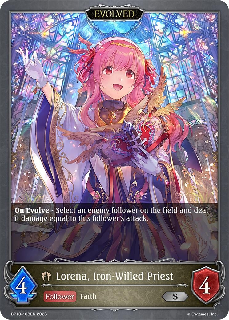 Image for Lorena, Iron-Willed Priest (Evolved) (BP18-108EN) (BP18) - Shadowverse: Evolve