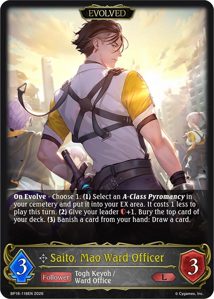Image for Saito, Mao Ward Officer (Evolved) (BP18-118EN) (BP18) - Shadowverse: Evolve