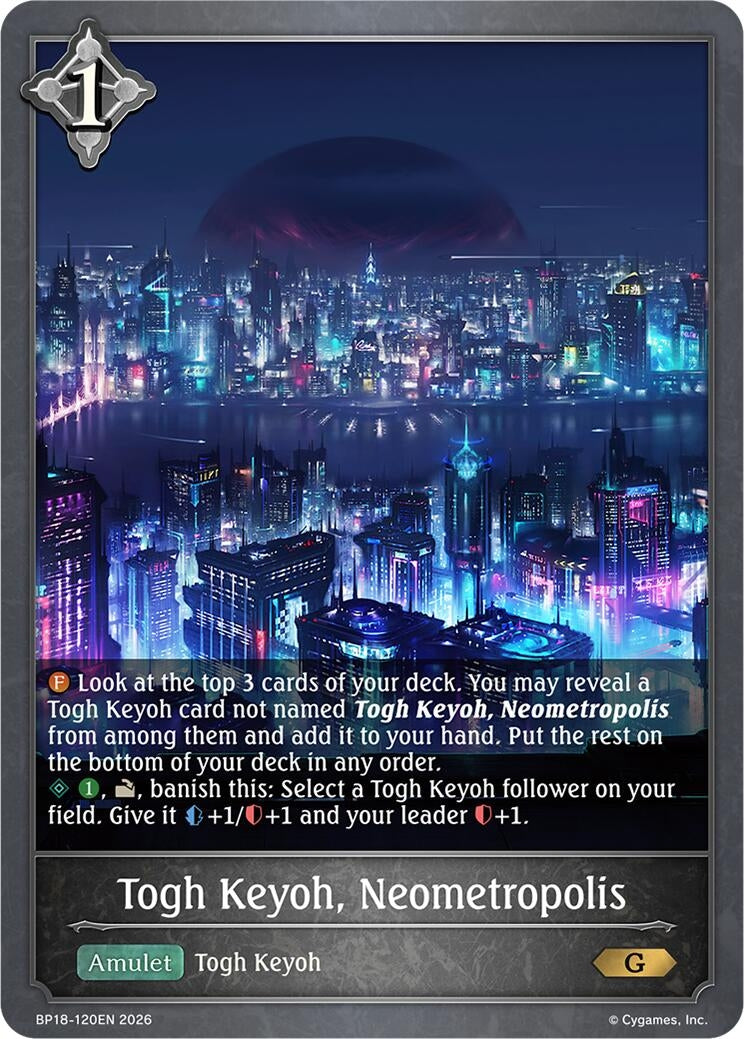 Image for Togh Keyoh, Neometropolis (BP18-120EN) (BP18) - Shadowverse: Evolve