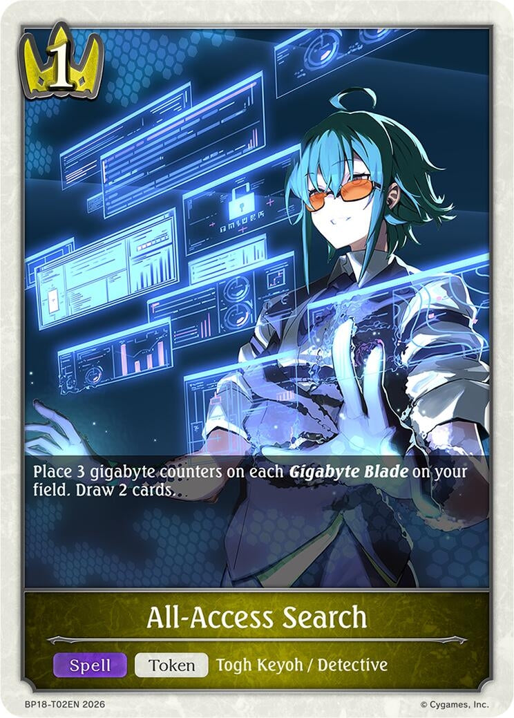Image for All-Access Search (BP18-T02EN) (BP18) - Shadowverse: Evolve