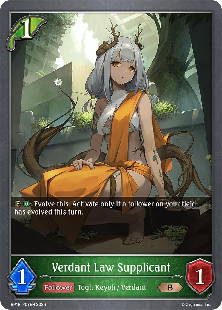 Image for Verdant Law Supplicant - P07EN (Foil) (BP18-P07EN) (BP18) - Shadowverse: Evolve