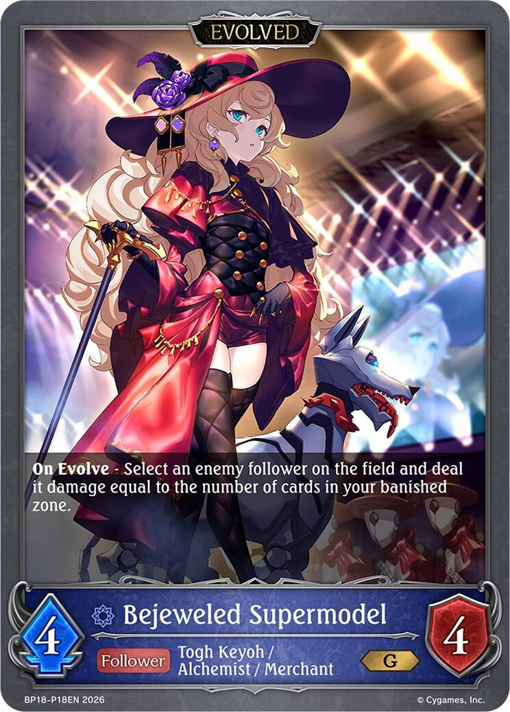 Image for Bejeweled Supermodel (Evolved) - P18EN (Foil) (BP18-P18EN) (BP18) - Shadowverse: Evolve