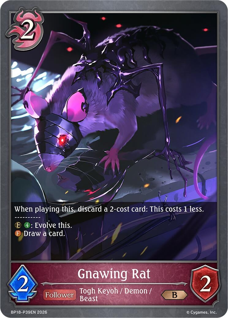 Image for Gnawing Rat - P39EN (Foil) (BP18-P39EN) (BP18) - Shadowverse: Evolve