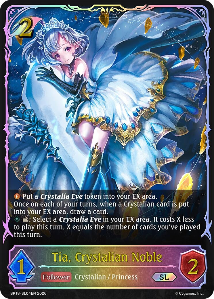 Image for Tia, Crystalian Noble (SL) (BP18-SL04EN) (BP18) - Shadowverse: Evolve