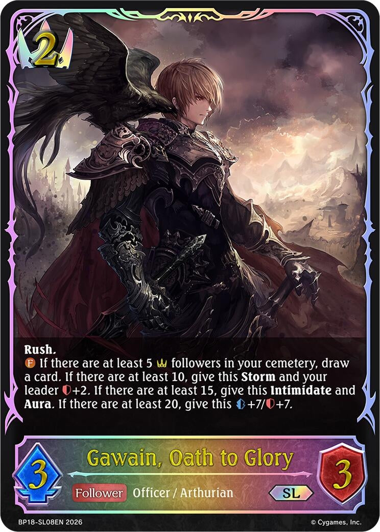 Image for Gawain, Oath to Glory (SL) (BP18-SL08EN) (BP18) - Shadowverse: Evolve