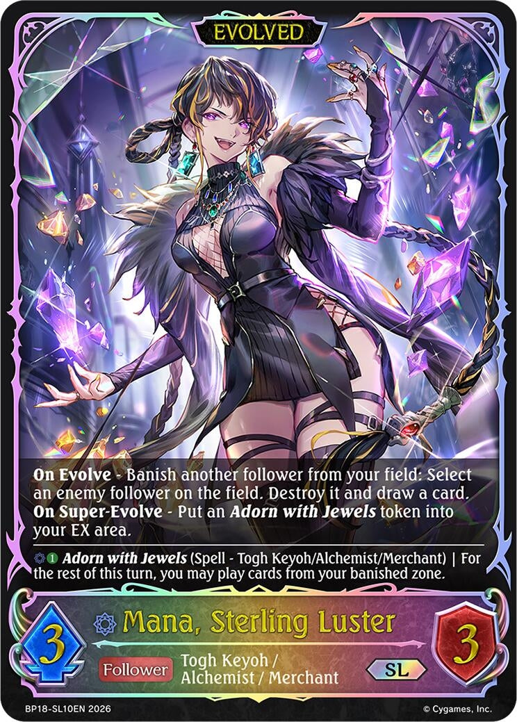 Image for Mana, Sterling Luster (Evolved) (SL) (BP18-SL10EN) (BP18) - Shadowverse: Evolve
