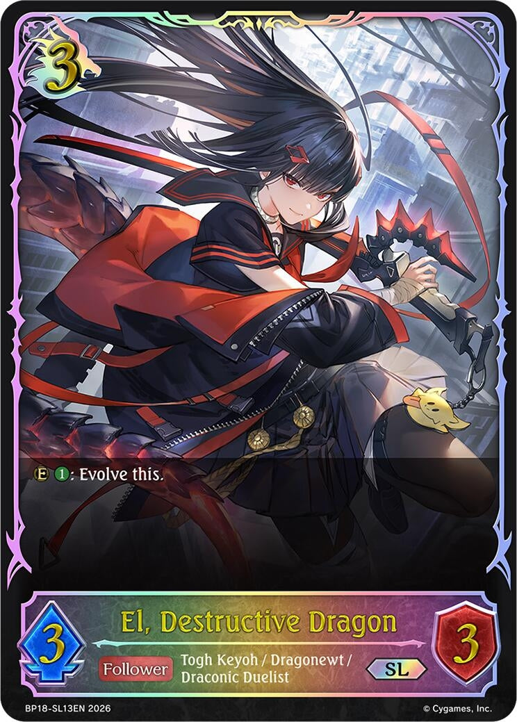 Image for El, Destructive Dragon (SL) (BP18-SL13EN) (BP18) - Shadowverse: Evolve