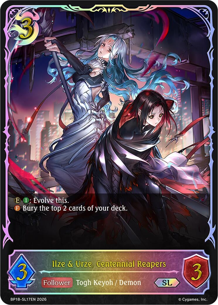 Image for Ilze & Urze, Centennial Reapers (SL) (BP18-SL17EN) (BP18) - Shadowverse: Evolve