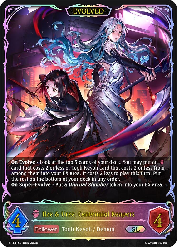 Image for Ilze & Urze, Centennial Reapers (Evolved) (SL) (BP18-SL18EN) (BP18) - Shadowverse: Evolve