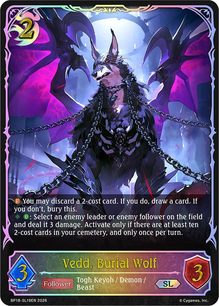 Image for Vedd, Burial Wolf (SL) (BP18-SL19EN) (BP18) - Shadowverse: Evolve