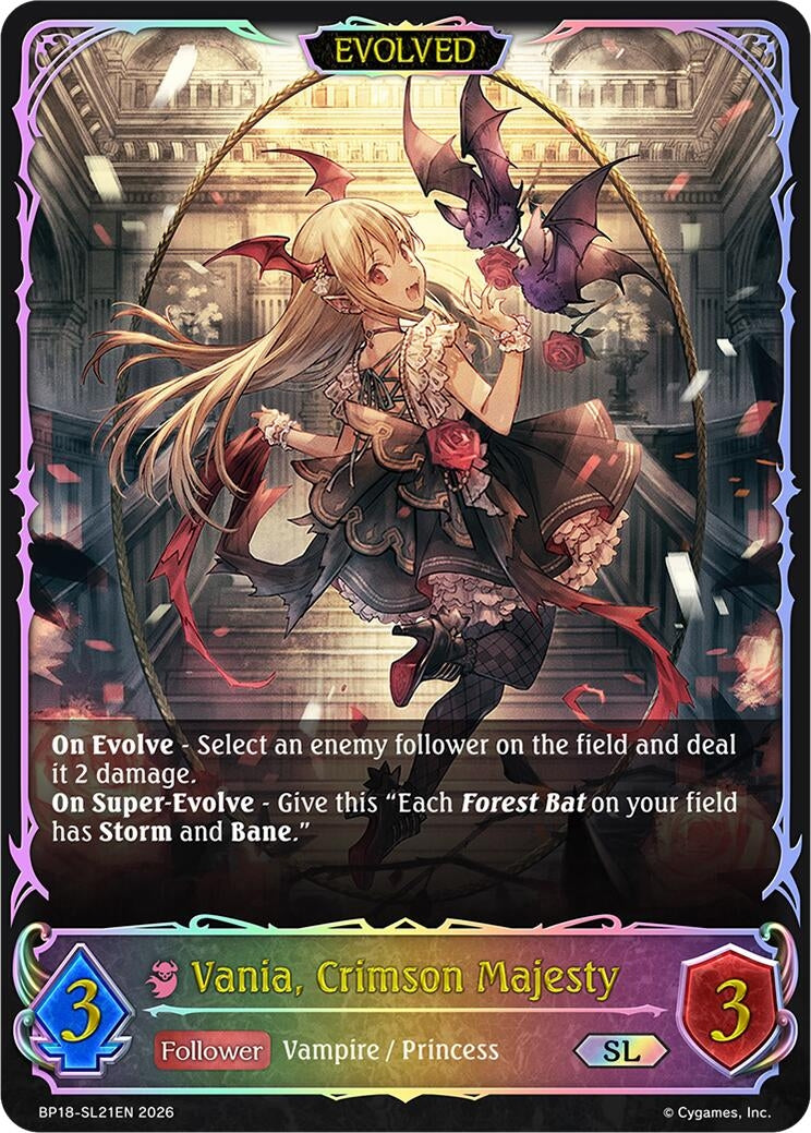 Image for Vania, Crimson Majesty (Evolved) (SL) (BP18-SL21EN) (BP18) - Shadowverse: Evolve