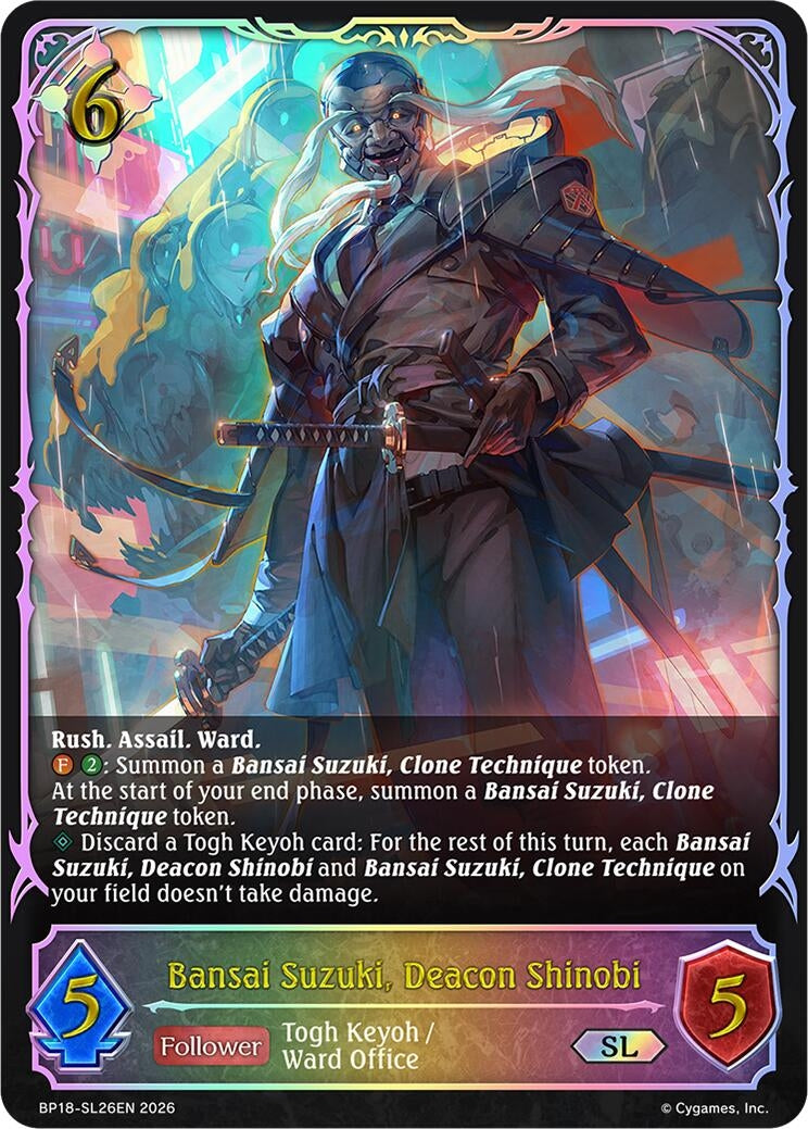 Image for Bansai Suzuki, Deacon Shinobi (SL) (BP18-SL26EN) (BP18) - Shadowverse: Evolve