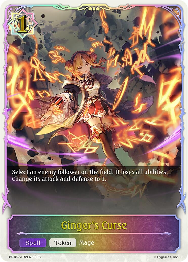 Image for Ginger's Curse (SL) (BP18-SL32EN) (BP18) - Shadowverse: Evolve