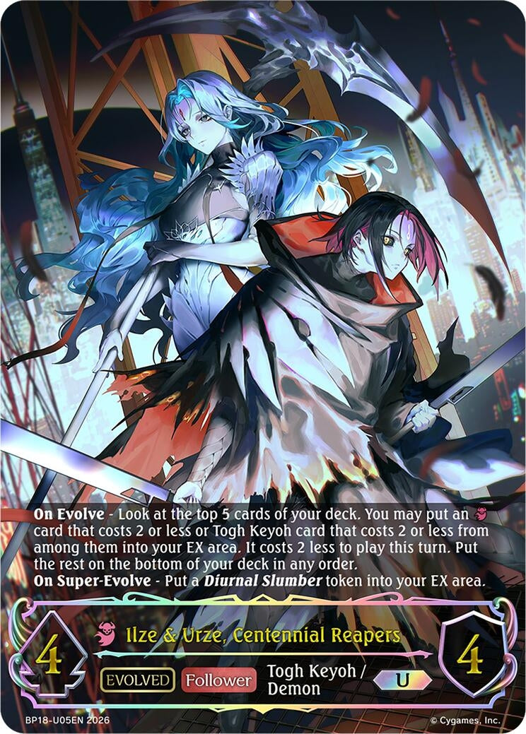 Image for Ilze & Urze, Centennial Reapers (Evolved) (U) (BP18-U05EN) (BP18) - Shadowverse: Evolve