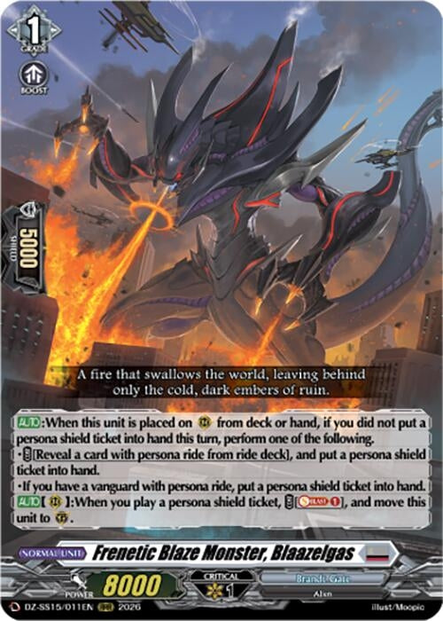 Image for Frenetic Blaze Monster, Blaazelgas (DZ-SS15/011EN) (DZ-SS15) - Cardfight Vanguard