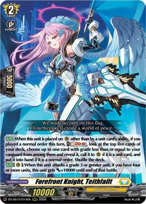 Image for Forefront Knight, Teithfallt (DZ-SS15/014EN) (DZ-SS15) - Cardfight Vanguard