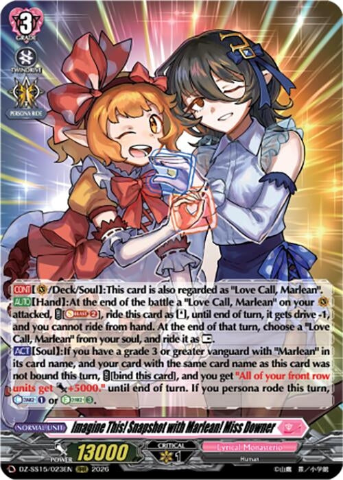 Image for Imagine This! Snapshot with Marlean! Miss Downer (DZ-SS15/023EN) (DZ-SS15) - Cardfight Vanguard