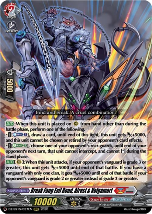 Image for Break Fang Evil Bond, Alrest & Volgamort (DZ-SS15/027EN) (DZ-SS15) - Cardfight Vanguard