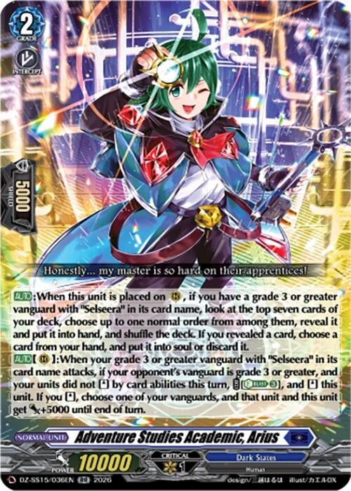 Image for Adventure Studies Academic, Arius (DZ-SS15/036EN) (DZ-SS15) - Cardfight Vanguard