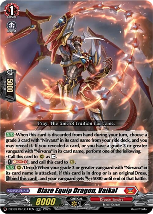 Image for Blaze Equip Dragon, Vaikal (DZ-SS15/LG11EN) (DZ-SS15) - Cardfight Vanguard